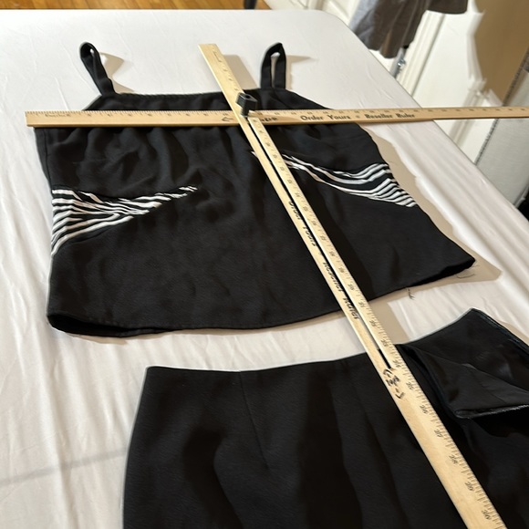 GANTOS   Size 10. Black with zebra detail 2 piece camisole with skirt like new - Picture 7 of 11